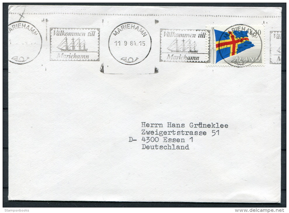 1984 Finland Aland Mariahamn Ship Slogan Cover - Aland