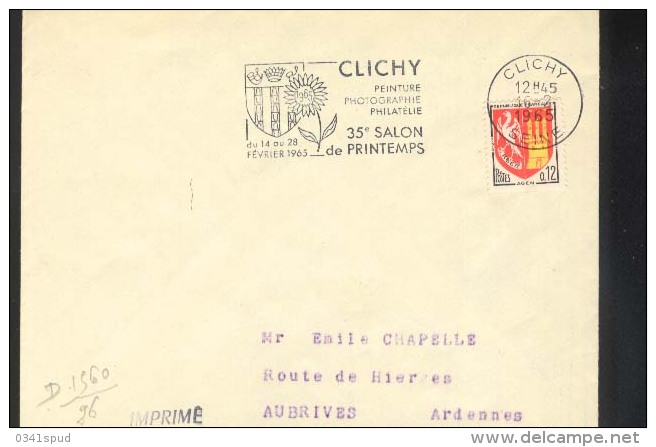 France 1965  Clichy Fotografia Photographie  Photograph Sur Enveloppe - Fotografie