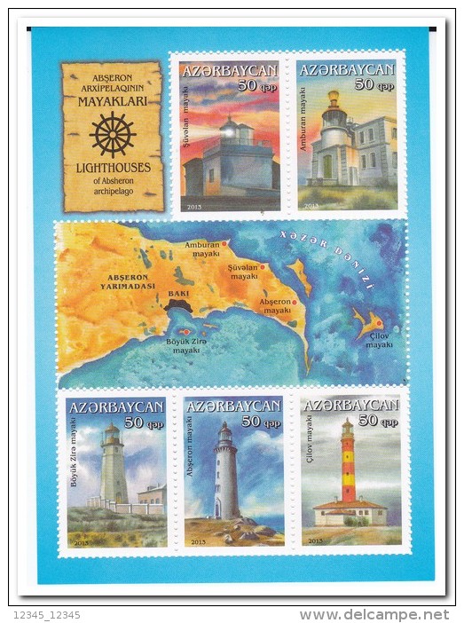 Azerbeidzjan 2013 Postfris MNH Lighthouses - Azerbaiján