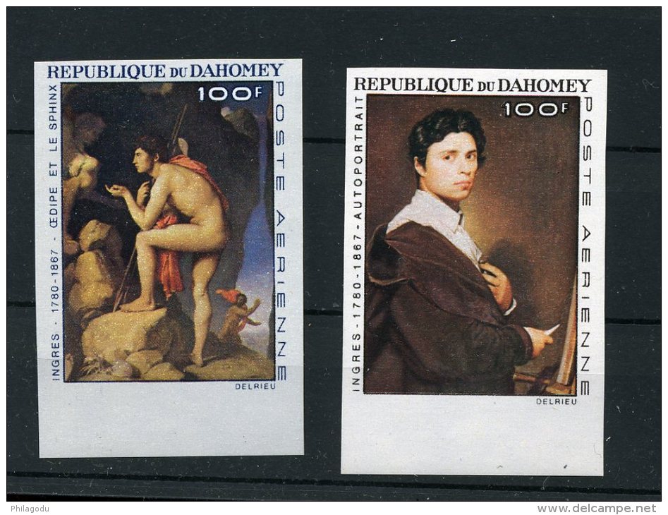 Dahomey- 1967 Peintures INGRES  Av 53/54 Non Dentelés  Avec Bord - Autres & Non Classés