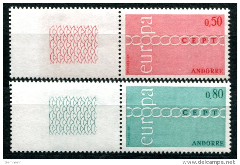 1663 - FRANZ. ANDORRA Postfrisch - Mi.Nr. 232-233, Europa-CEPT - Mnh Set - Unused Stamps