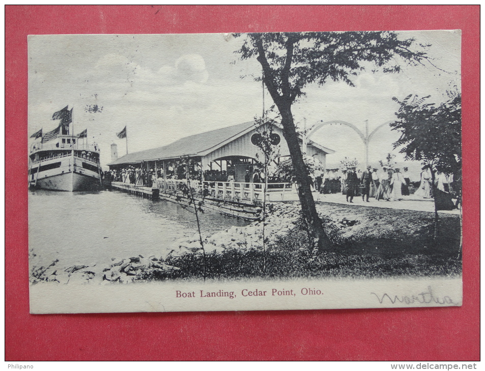 Cedar Point,OH--Boat Landing--cancel 1907--PJ227 - Autres & Non Classés