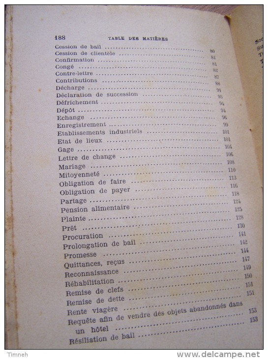 Modèles D 'actes SOUS SEING Privé J.L. FOUCHE 1923 FORMULES REQUETES ET PETITIONS LES PLUS USUELLES Albin Michel - Right