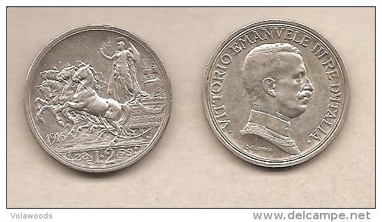 Italia - Moneta Circolata Da 2 Lire "Quadriga Briosa - 1916 * S - 1900-1946 : Victor Emmanuel III & Umberto II