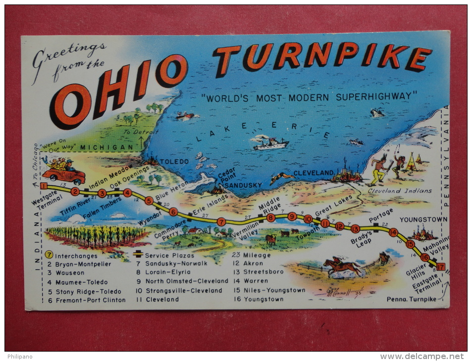 Ohio--Greetings From The Ohio Turnpike--not Mailed--PJ228 - Sonstige & Ohne Zuordnung