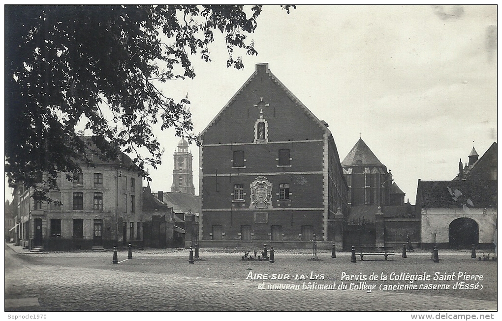 NORD PAS DE CALAIS - 62 - PAS DE CALAIS - CPSM - AIRE SUR LA LYS - Parvis De La Collégiale Saint Pierre - Aire Sur La Lys