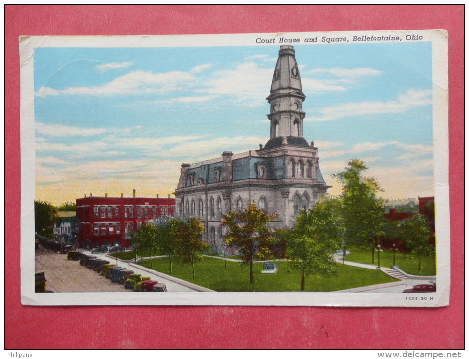 Bellefontaine,OH--Court House And Square--cancel 1945--PJ229 - Sonstige & Ohne Zuordnung