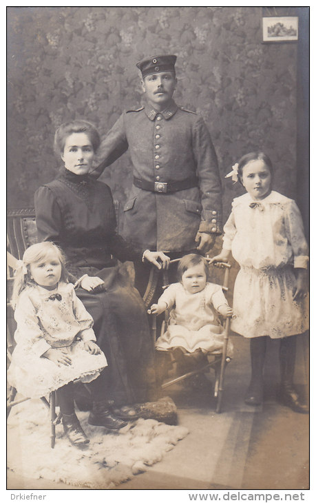 Soldat Mit Familie, Um 1916 - Krieg, Militär