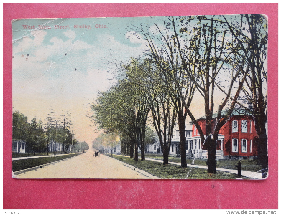 Shelby,OH--West Main Street--cancel 1916--PJ230 - Altri & Non Classificati