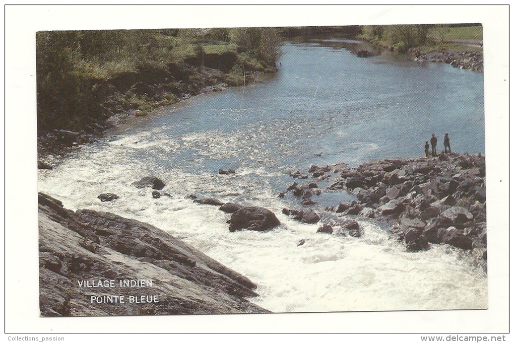 Cp, Ethniques Et Cultures, Village Indien (Pointe Bleue - Canada) - Non Classificati