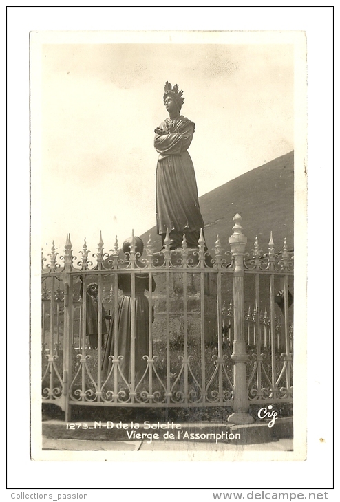 Cp, Sculptures, N. D. De La Salette, Vierge De L´Assomption, Voyagée 1949 ? - Sculptures