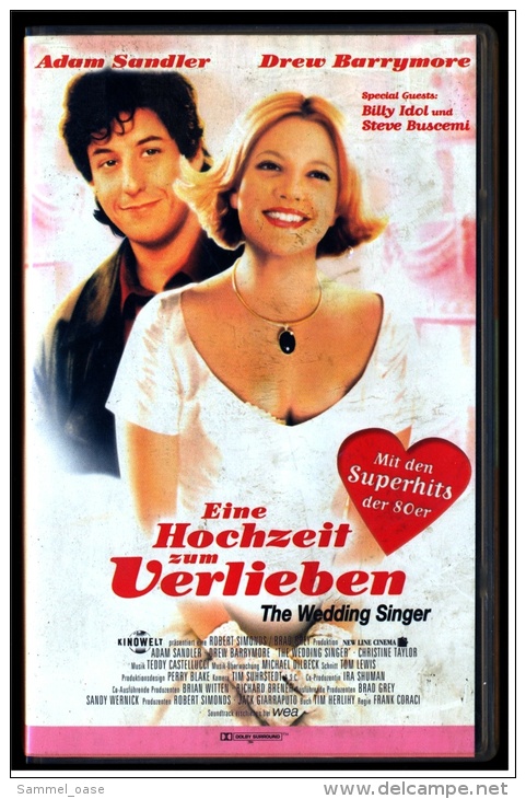 VHS Video Komödie , Eine Hochzeit Zum Verlieben -  Mit Adam Sandler, Drew Barrymore, Christine Taylor  -  Von 1999 - Romantique