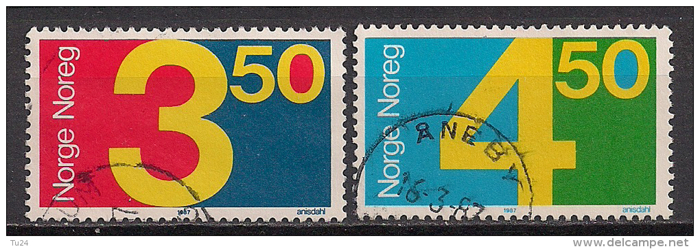 Norwegen  (1987)  Mi.Nr.  961 + 962  Gest. / Used  (ca51) - Gebraucht