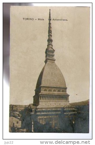 Jolie CP Ancienne Italie Torino Turin Môle Antonelliana - CAD De 1910 ? Pour Mme Burnichon Avigliana - Dos Non Séparé - Mole Antonelliana