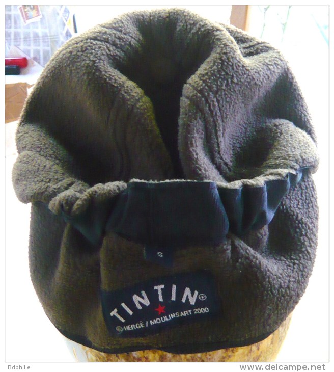 Tintin Casquette Hiver  Griffée Moulinsart 2000 Taille S Etat Neuf - Kleding