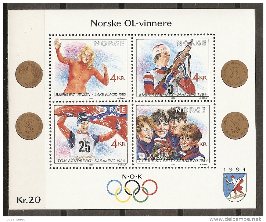 NORUEGA 1989 - Yvert #H11 - MNH ** - Hojas Bloque