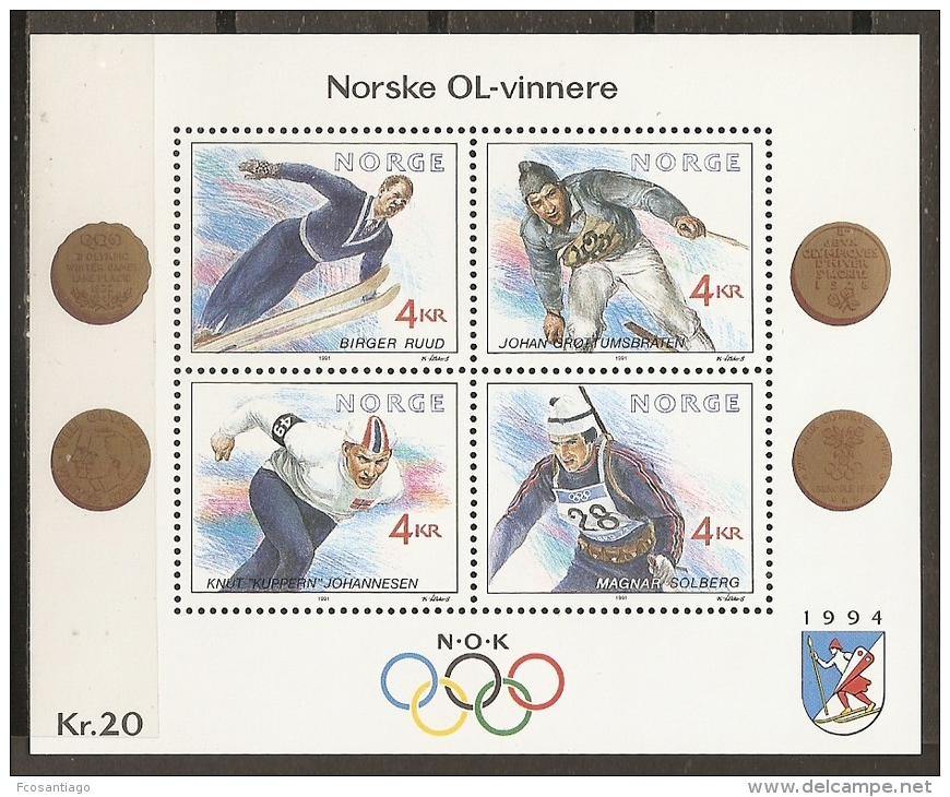 NORUEGA 1991 - Yvert #H16 - MNH ** - Blocks & Kleinbögen