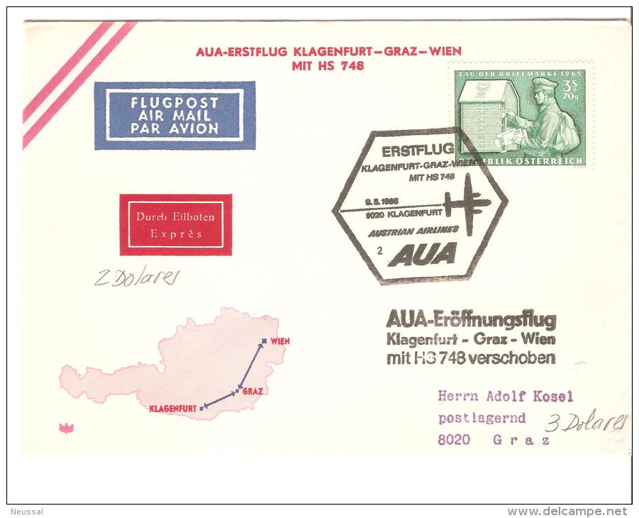 Sobre De Austria De Matasello Aviones - Covers & Documents