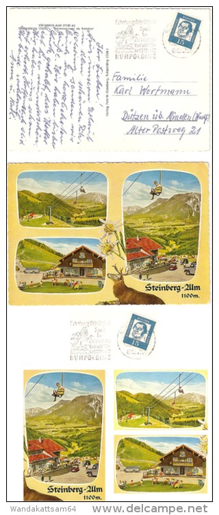 AK STEINBERG-ALMM (1100 M) Ruhpolding (Obb.) - Linienverkehr Ab Bahnhof Mehrbildkarte 3 Bilder 24. 6. 65 - 19 8222 RUHPO - Ruhpolding