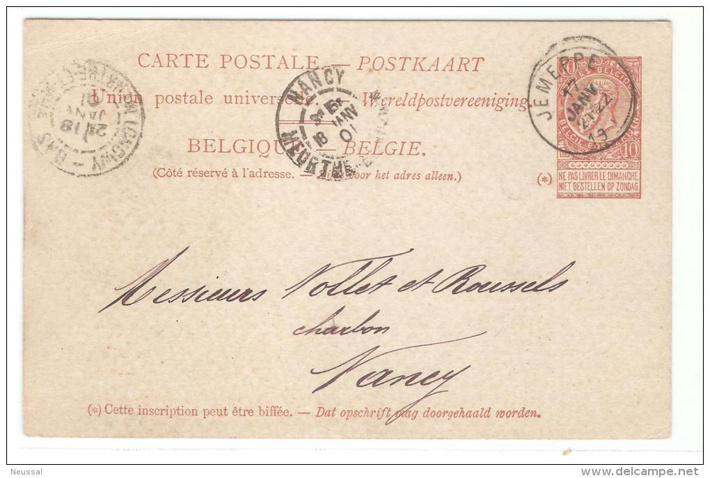 Tarjeta Belgica 1922 - Cartas & Documentos