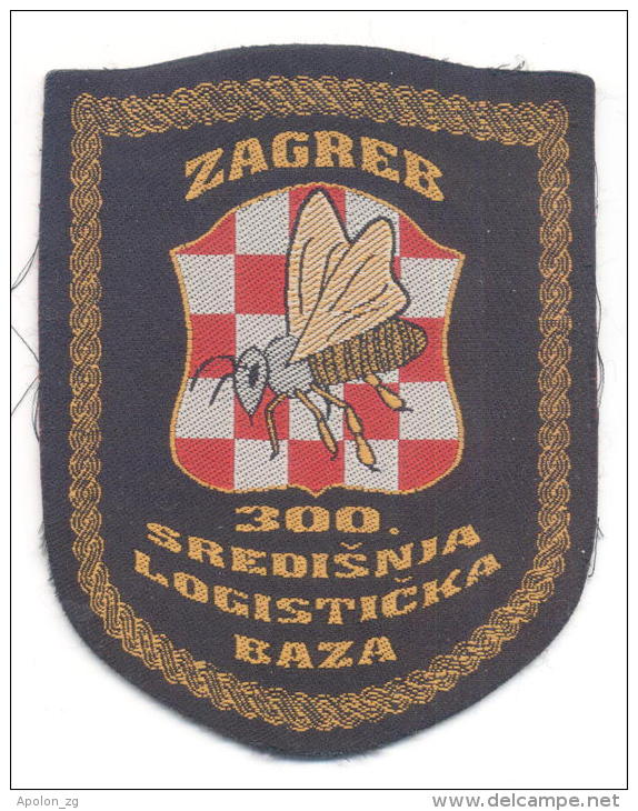 KROATIEN - CROATIA ARMY-HV/ 300. CENTRAL LOGISTIC BAZE - ZAGREB - Blazoenen (textiel)