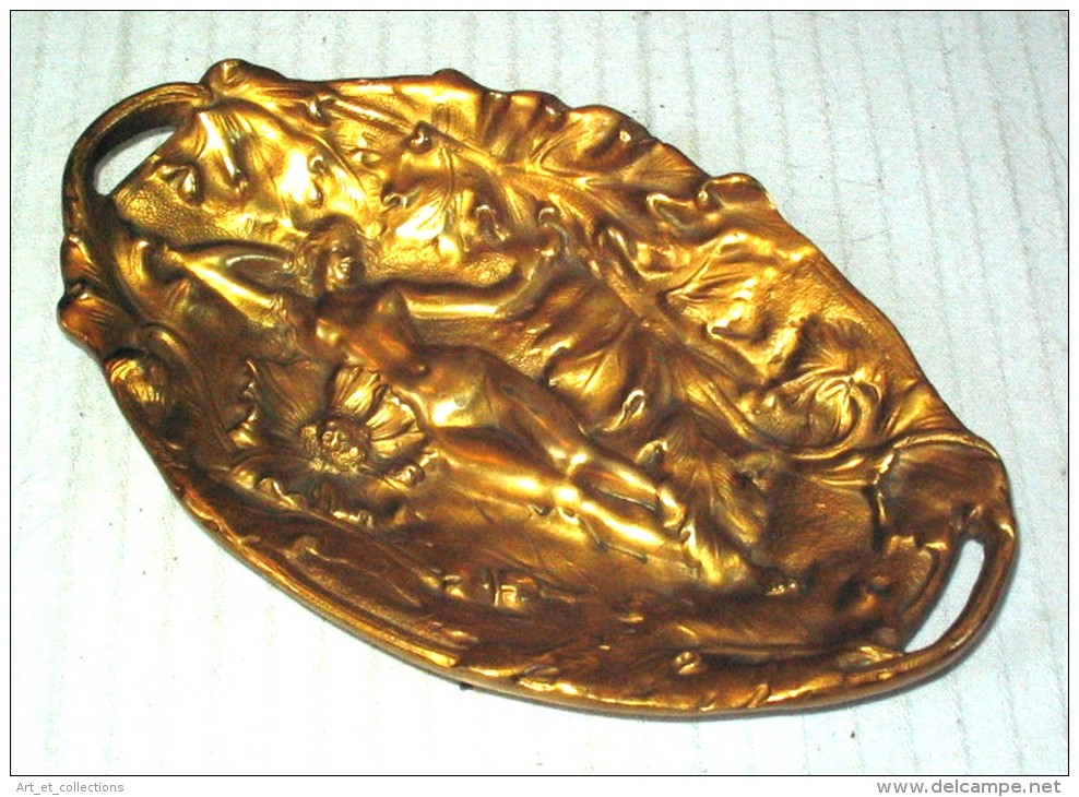 Vide Poche En Bronze Doré / Époque Art Nouveau - Bronzi