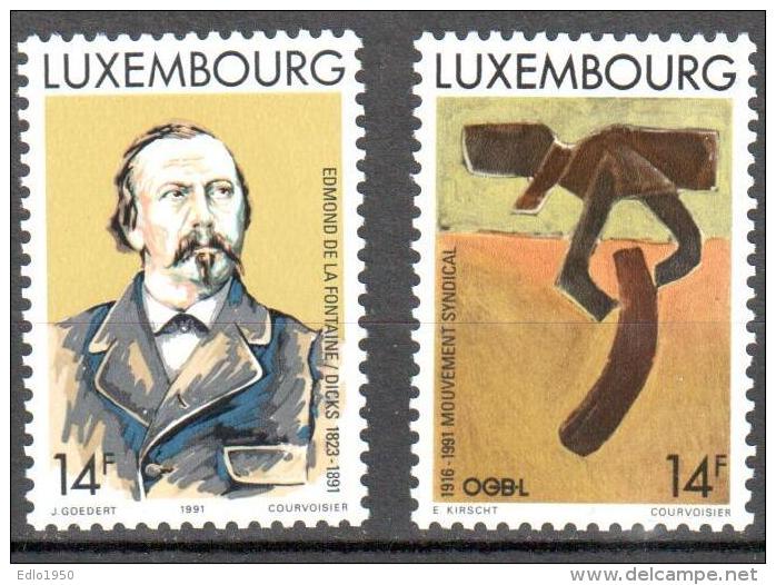 Luxembourg 1991  Art Painting Gemalde - Michel 1275-1276 MNH (**) - Unused Stamps