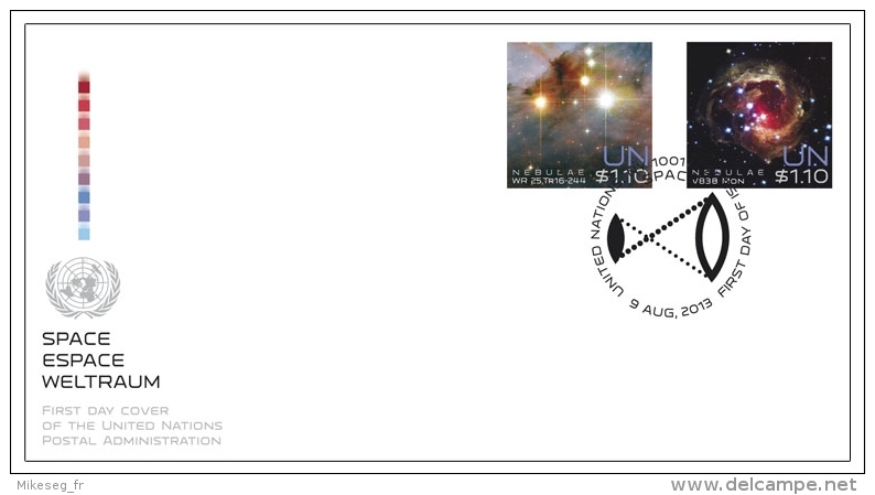 ONU New-York 2013 - Space Espace Weltraum - FDC Paire - FDC