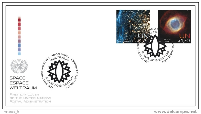 ONU Vienne 2013 - Space Espace Weltraum - FDC Paire - FDC