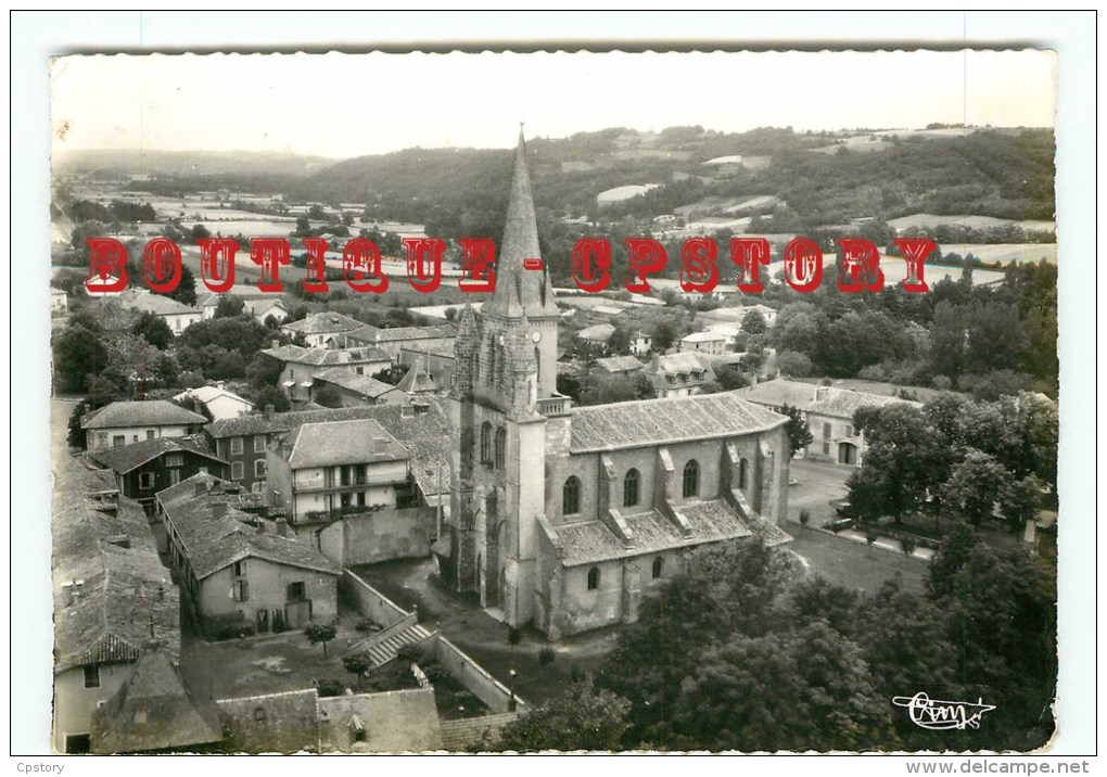 65 - GALAN - Vue Aérienne Sur L'église - Dos Scanné - Galan