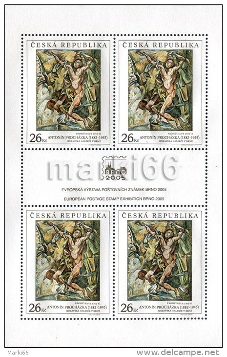 Czech Republic - 2004 - Brno 2005 - Prometeus By Antonin Prochazka - Mint Miniature Stamp Sheet - Ungebraucht