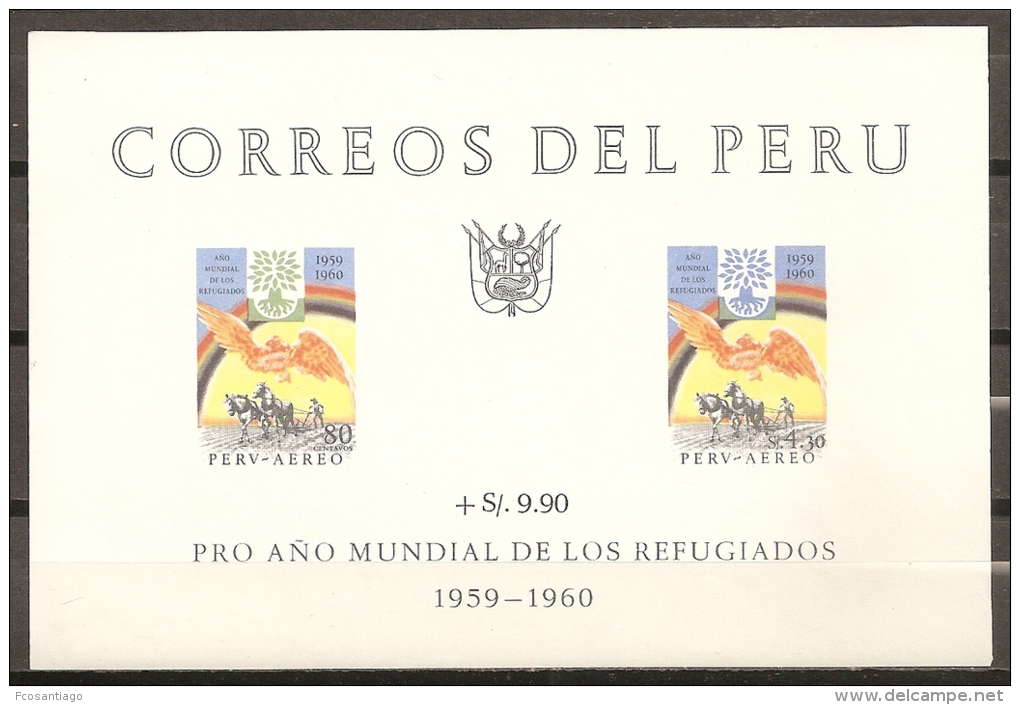 REFUGIADOS - PERU 1960 - Yvert #H3 - MNH ** - Refugees