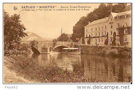 Bateaux  Mouettes-service Dinant - Anseremme-bateau Sous Le Pont St Jean-cpa - Sambreville