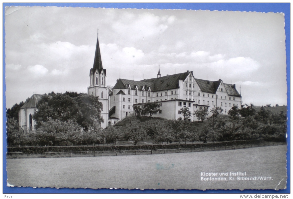 Bonlanden,Kloster Und Institut Bonlanden,ca.1953-55,Landpoststempel, - Biberach