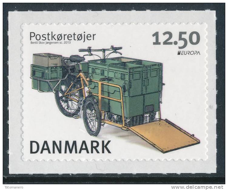 DENMARK/Dänemark, EUROPA 2013 "Postal Vehicles" Adhesive 1v** - 2013