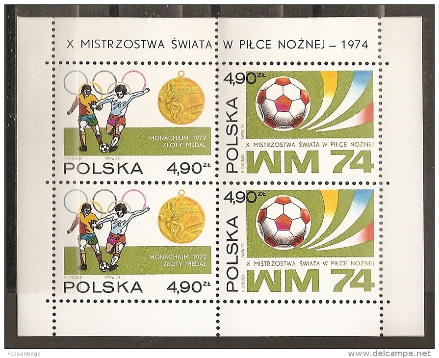 FÚTBOL - POLONIA 1974 - Yvert #H65 - MNH ** - 1974 – Alemania Occidental