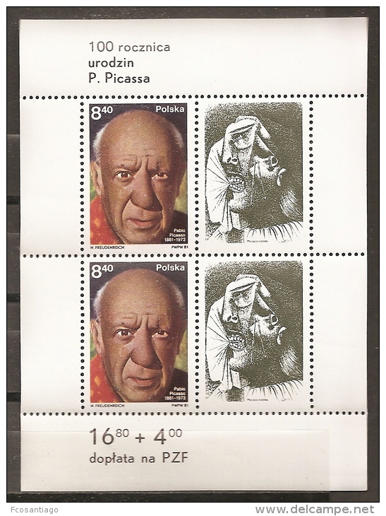 PINTURA/PICASSO - POLONIA 1981 - Yvert #H92 - MNH ** - Picasso