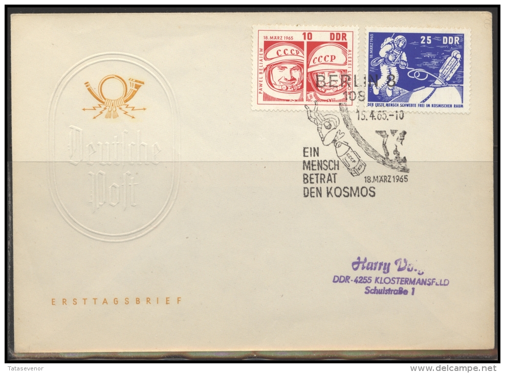 GERMANY Deutschland D DDR Brief 0019 BERLIN Special Cancellation Postal History Soviet Space Exploration - Lettres & Documents