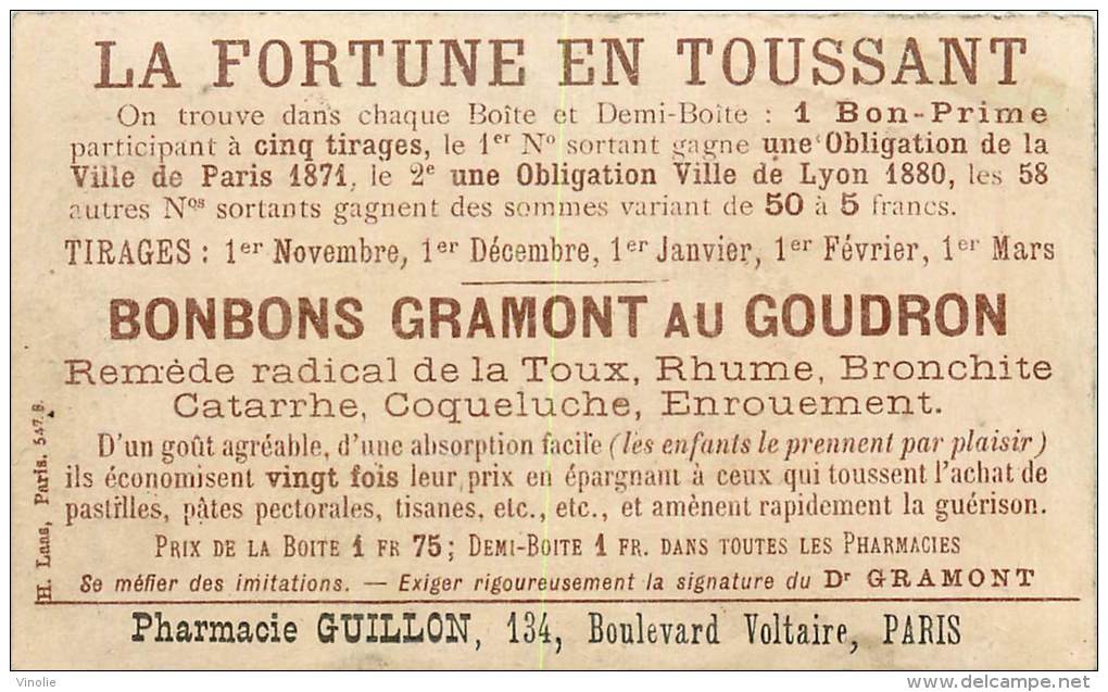 Bonbons Gramont     : Réf  FRP-3 13-026 : Mme Vaillant Couturier - Other & Unclassified