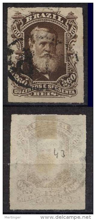 Brazil 1877 Dom Pedro 260R Mi# 44 Used  DP Postmark - Used Stamps