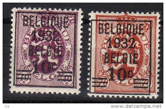 333/34  **  Gomme Originale Cob 28 - 1929-1937 Heraldic Lion