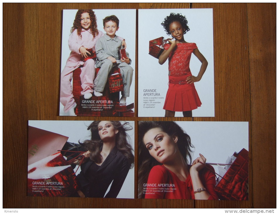 H&M Fashion Lot De 4 Cartes Postales - DIFFERENT FROM THE PREVIOUS ONES - Publicité