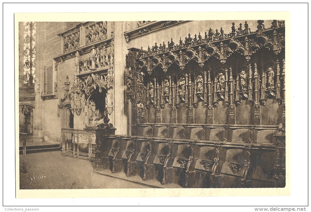 Cp, 01, Bourg, Eglise De Brou, Les Stalles Du Choeur - Eglise De Brou