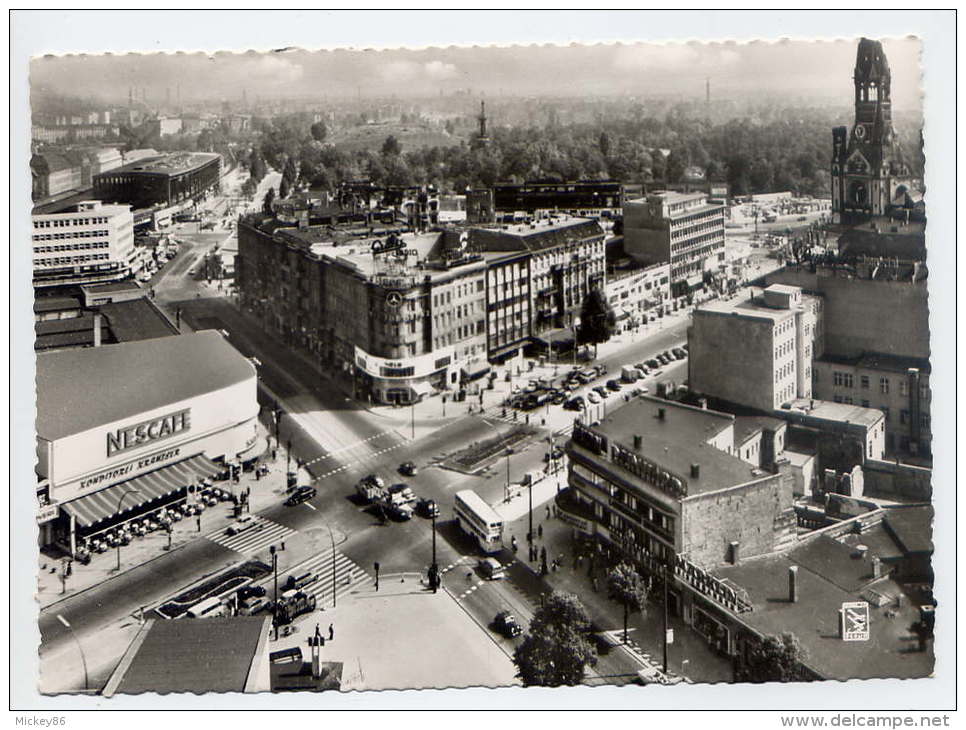 Allemagne--BERLIN--Kurfurstendamm, Cpsm 10 X 15 N° B 125  éd Klinke & Co--(Vue Aérienne,pub Nescafé,Zoo)---------------- - Autres & Non Classés