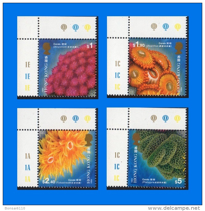 HK 1994-0001, Corals, Complete Set Of 4 MNH Stamps - Ongebruikt