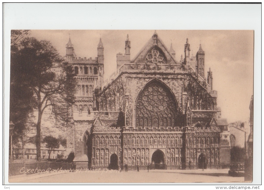 Exeter  Cathedral West Front United Kingdom Old PC - Exeter