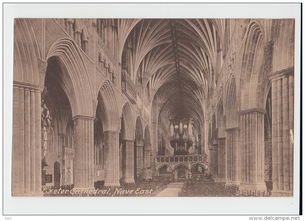 Exeter  Cathedral Nave East United Kingdom Old PC - Exeter