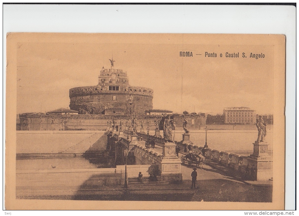 Roma Ponte E Castel Sant ' Angelo Italy Old PC - Castel Sant'Angelo