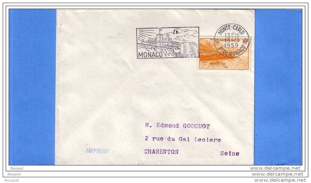 MONACO - LETTRE - MONTE CARLO - MONACO - 18 NOVEMBRE 1959 - Sonstige & Ohne Zuordnung