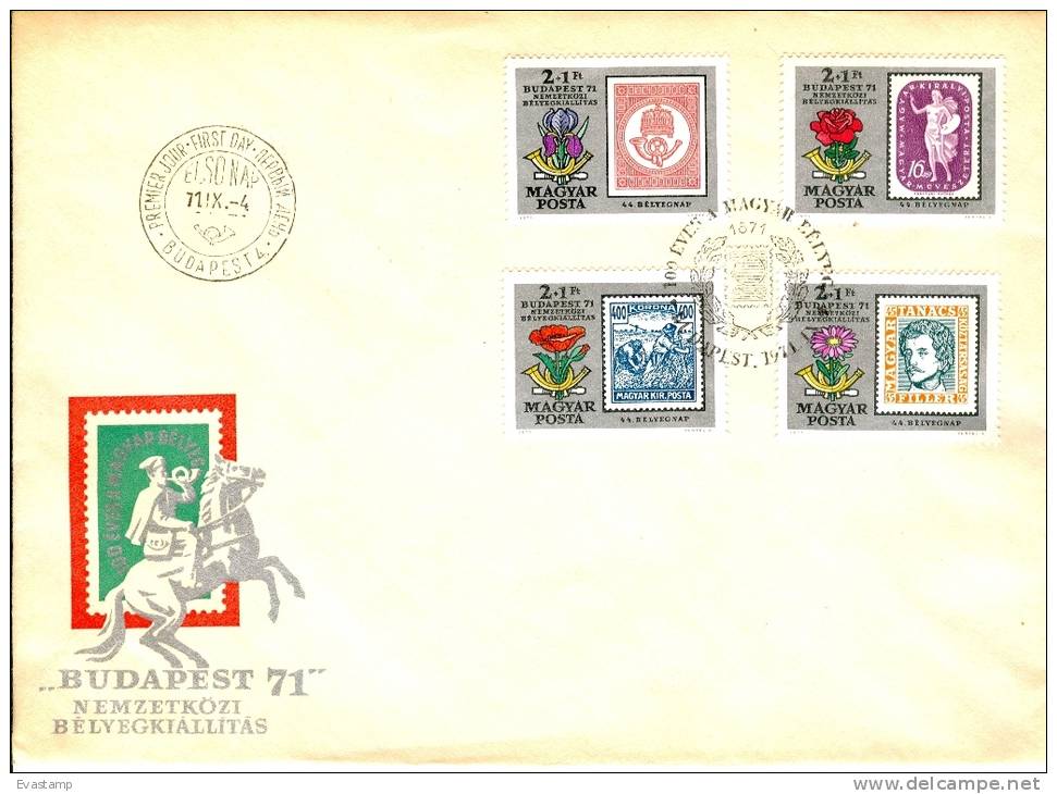 HUNGARY - 1971.FDC Set - Centenary Of 1st Hungarian Postage Stamps (silver) - FDC
